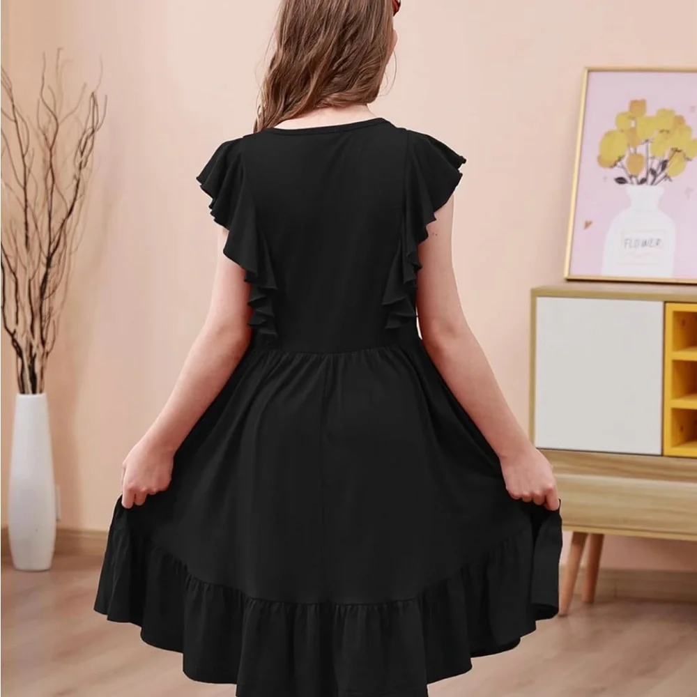 NWT Gorlya Girls Dress 7Y-8Y Black - Picture 4 of 9
